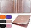 LumiMokki Car Registration and Insurance Holder, Leather Registration and Insurance Card Holder, Vehicle Glove Box Organizer - For Documents, Cards, License (Rosegold)