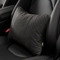 3W Lumbar Pillow for Car, Bid-Fleece Filling, Breathable & Washable Suede Cover, Support for Car Seat Cushion, Lower Back Support Fits Most Cars(Black)