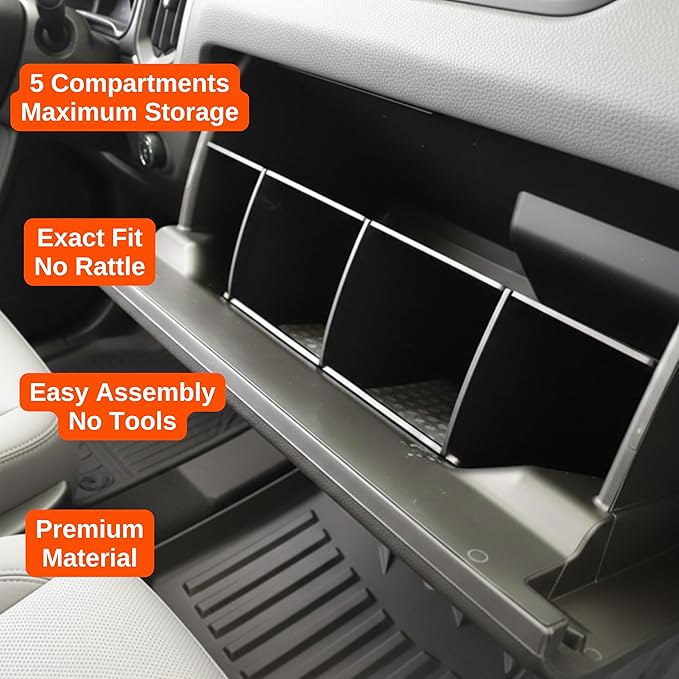 Vehicle OCD - Center Console Tray and Glove Box Organizer for Chevy Colorado/GMC Canyon (2015-2022) - Made in USA - SLX504