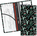 ADUQLZUX Leather Car Registration and Insurance Card Holder, Cute Car Accessories Vehicle Glove Box Car Organizer for Documents, Cards, License Cute Cactus