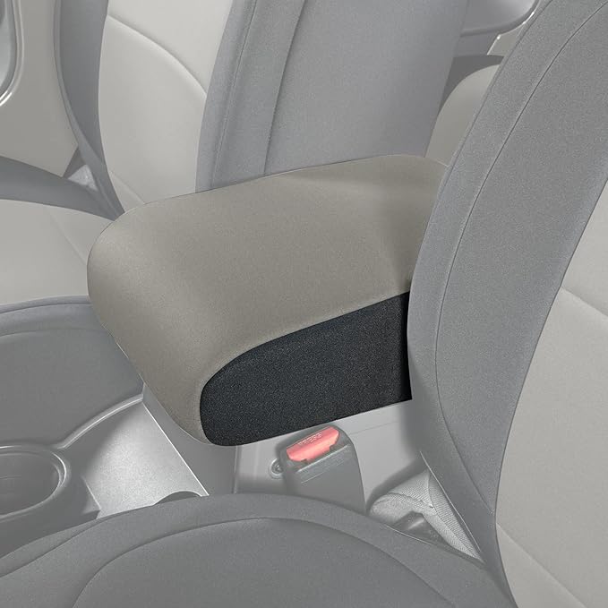 Diver Down Neoprene Center Console Cover - Fits Jeep 2007-2018 JK JKU Wrangler - Cushioned Armrest Cover - Doesn't Burn Your Elbow - Tight Custom Fit - Comfortable Foam Armrest Pad (07-10 Grey)