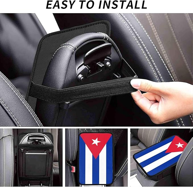 SHUANGFEI Custom Auto Center Console Pad Car Armrest Seat Cover, Add Your Image/Text Personalized Seat Box Cover Protector, Car Decor Accessories for Most Vehicle Sedan, Truck, SUV
