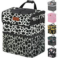 Vankor 3 Gallons Car Trash Can with Lid, Car Bag Bin Hanging Waterproof Automotive Garbage Cans Leak Proof Vehicle Trash Can Cow Print
