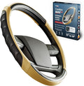 18-Inch RV Steering Wheel Cover for Class A Motorhome – Premium Leather Grip, Anti-Slip & Breathable Design, Comfort Motorhome Accessories for Long Trips, Universal RV Accessories Upgrade - Tan