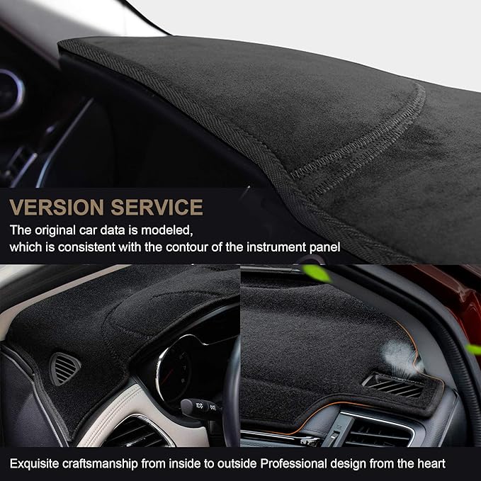 SPEEDWOW Dash Board Custom Cover Mat Carpet Compatible with 2014-2018 Chevrolet Silverado GMC Sierra 1500 2500 3500