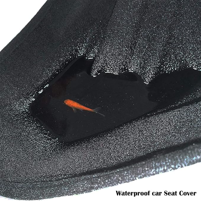 LoyaGour Car Seat Cover Protector Front Seats,for Gym Workout,Running,Swimming,Beach and Hiking,Waterproof Sweat Towel Bucket Seat Covers for Cars SUV Trucks (Black, 1Pcs)