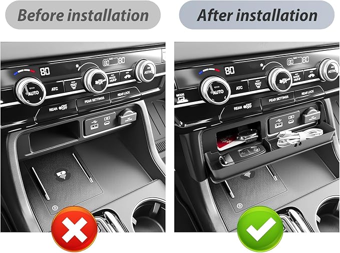 SKTU for 2026 Honda Passport Center Console Organizer 2026+ Passport Expansion Storage Box Honda Passport 2026 Accessories Durable ABS Expansion Console Tray