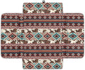 Wanyint Aztec Brown Cow Print Car Center Console Cushion Cover Comfortable Armrest Seat Box Lid with Organizer Pockets Anti-Scratch Arm Rest Covering Suitable for Most Cars SUVs Trucks