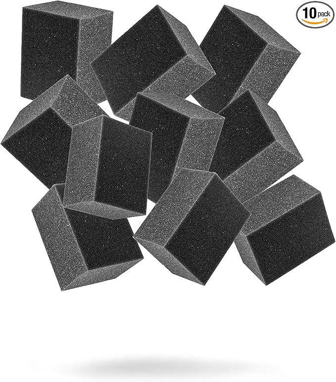 Adam's Polishes Block Applicator (10 Pack) Trim Dressing & Tire Shine Applicator Pad for Car Detailing | Reusable & Customizable Durafoam | for Use After Car Wash Wheel Cleaner