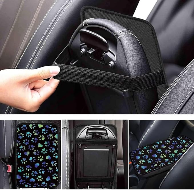 Biyejit Car Center Console Armrest Cushion Cover Pad Car Interior Decor Accessories Universal Fit for Sedan, Truck, SUV