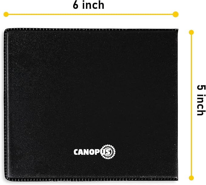 CANOPUS Auto Accessory Document Holder, 2 Pack (Black, PVC, Portable, EZ Pass Compatible)