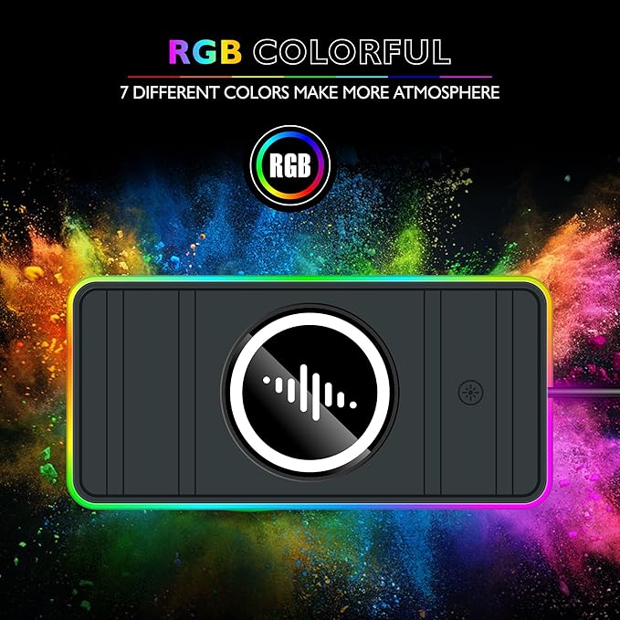 Magnetic Wireless Car Charger Pad, LANSEMKU RGB 15W Wireless Car Charging Pad for Magsafe Wireless Charger for Car iPhone 16 15 14 13 12 11 Pro Max, for Samsung Galaxy S24/23/S22/S22+/S22 Ultra