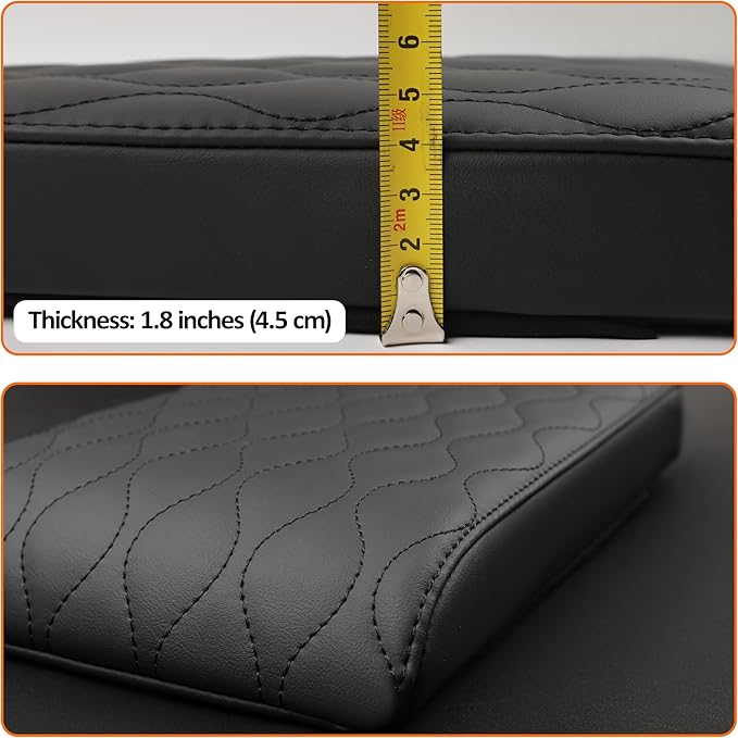 POKSRI Truck Center Console Cover/pad PU Leather,Universal Large Armrest mat, Adjust Driving Posture Cushion,Protector Box,Keep Driving Safety,f150 Sierra Titan silverdo Tundra