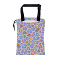 KXWQTRDD Car Garbage Bag Rainbow Colorful Leopard Drawstring Car Trash Bag Hanging for Back Seat with Adjustable Buckle Canvas Vehicle Trash Can Easy-to-Install
