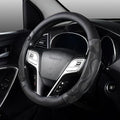 Iwantit® Car Steering Wheel Covers with 3D Silicone Honeycomb for Men,Anti-Slip Design and Breathable Fabric,Universal Fit 14.5-15 Inches (Full Black)
