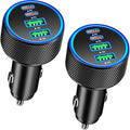 Car Charger USB C, Rombica 2Pack 4-Port 90W Dual USB-C&USB-A Car Power Cigarette Lighter Adapter PD/QC3.0 Type C Fast Car Charging for iPhone 17 17 Pro Max 16 15 14 13 12 11/Galaxy S26 S25/Pixel/iPad
