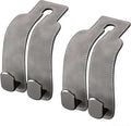 Premium PU Leather Car Seat Headrest Hooks, Backseat Hangers for Bags, Purses, Coats, Gray, 2 Pairs