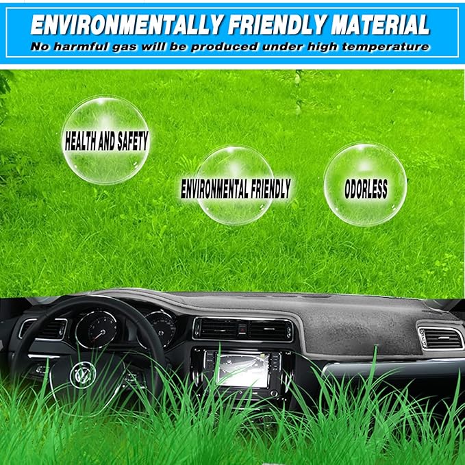 TUCAREST Dash Cover Fit for 2012 2013 2014 2015 2016 2017 to-yota Camry Nonslip Car Dash Board Mat Sunshade No-Glare and Slip Pad Carpet Sunshield Protector Flannel Grey