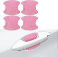 4PCS Car Door Handle Cup Scratch Protectors, Carbon Fiber Anti-Scratches Car Door Cup Protector, Universal Door Handle Protective Film, Car Door Handle Paint Cover Guard Pad for Most Car Handles