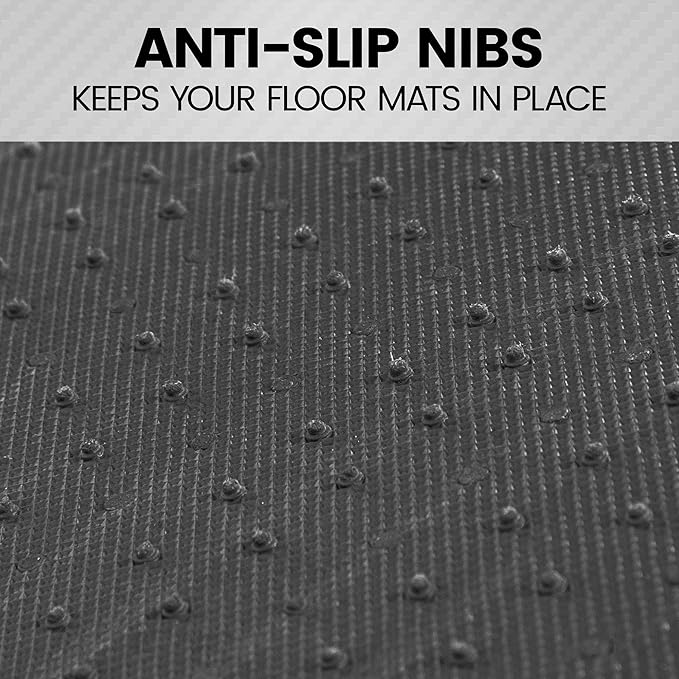BDK Pink Carpet – Two-Tone Faux Leather Automotive Floor Mats, Included Anti-Slip Features and Built-in Heel Pad, Stylish for Cars Truck Van SUV, MT202