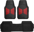 FH Group Car Floor Mats - Heavy-Duty Rubber Floor Mats for Cars, Universal Fit Full Set, Trimmable Automotive Floor Mats, Climaproof Floor Mats for Most Sedan, SUV, Truck Floor Mats Burgundy