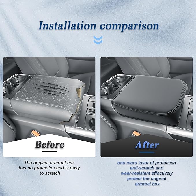 BIBIBO 2023-2026 Super Duty Center Console Armrest Cover 2023 2024 2025 2026 F/250/F-350/F-450 Ford Super Duty Truck (XL/XLT/Lariat/King Ranch/Platinum) Arm Rest Cover 2025 Super Duty Accessories