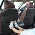 Ahsrnl Kick Mats Back Seat Protector Fit for Honda Accord with 2 Pocket Storage Organizer - Faux Leather Waterproof Dirt Proof for Kids Feet Automotive Accessories (1 Pair,Black)