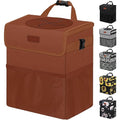 Vankor Car Trash Can, Brown, 2.2 Gallons Capacity, Waterproof, Polyester Material, Adjustable Strap, Hanging Design, Leakproof Lining, 100% PEVA Thickness
