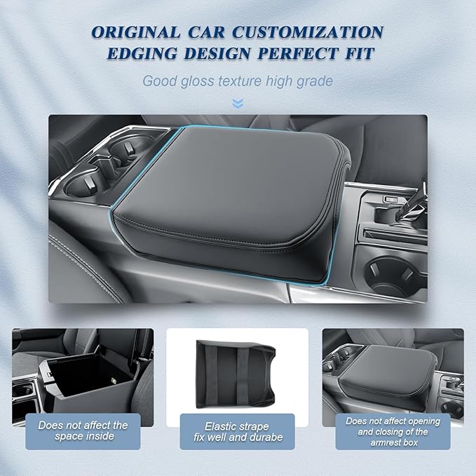 BIBIBO 2023-2026 Super Duty Center Console Armrest Cover 2023 2024 2025 2026 F/250/F-350/F-450 Ford Super Duty Truck (XL/XLT/Lariat/King Ranch/Platinum) Arm Rest Cover 2025 Super Duty Accessories