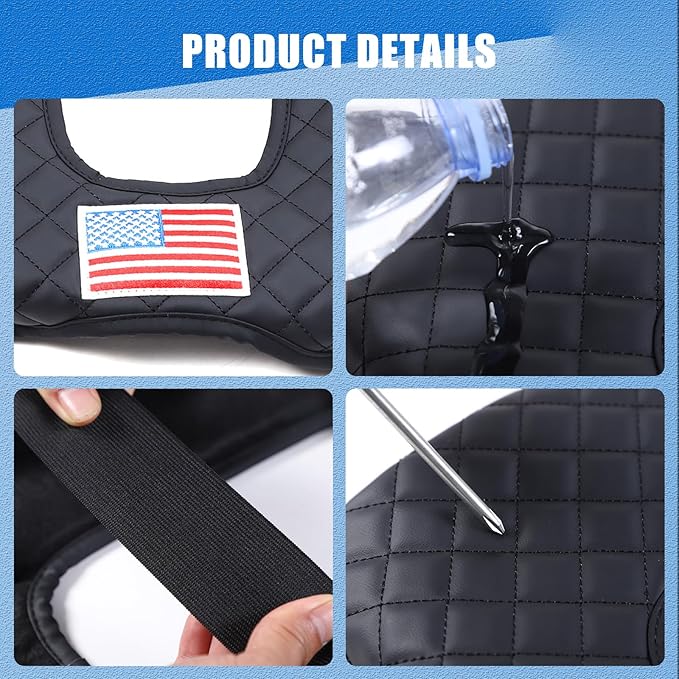 Center Console Armrest Cover for Cadillac Escalade 2015 2016 2017 2018 2019 2020 Accessories, Leather Armrest Lid Cushion Pad, Armrest Seat Box Cover Mat (Style B)