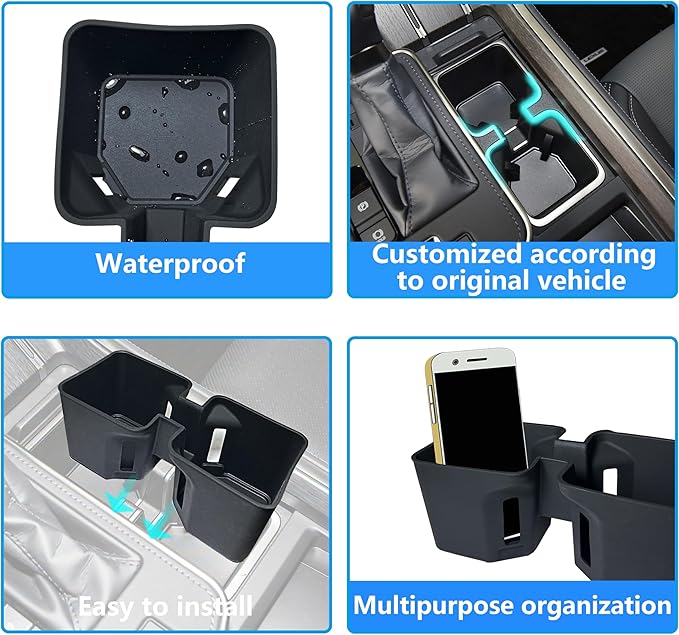 Cup Holder Inserts & Wireless Charging Mat for GX550 2026 2025 2024 Center Console Non-Slip Silicone Cup Holder Wireless Charger Protective Cover Pad for GX 550 Interior Accessories