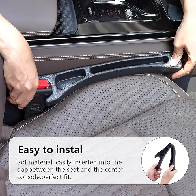 【Compatible with Hyundai Tucson】 Seat Gap Filler,No Drop Seat Guard Compatible with Hyundai Tucson,Drop Seat Guards for Cars(2Pcs),Emergency Keychain Car Escape Tool(2Pcs)