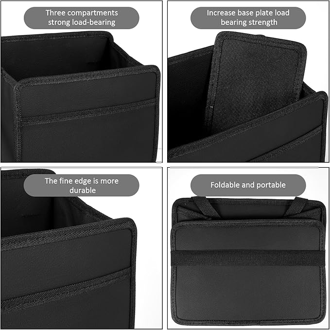 Car Back Seat Organizer, Hanging Backseat Car Organizer, Collapsible Back Seat izers and Storage Box, Trash can, Travel Bag Accessories for Kids & Adults - Large