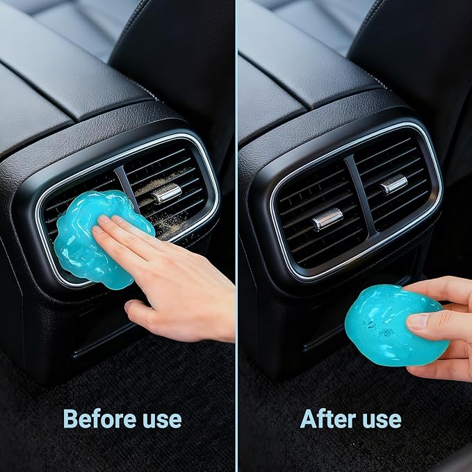 COLORCORAL Car Cleaning Gel (Lavender Scent,Blue),Reusable Dust Cleaning Gel for Car Interior Cleaning Kit, Auto Vent Cleaner，Keyboard Cleaner Gel for Cleaning Dust and Debris from Corners, Crevices