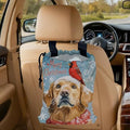 Cardinal Car Garbage Bag,Golden Retriever Dog Small Car Trash Bag Hanging Back of Seat,Drawstring Car Trash Bag with Adjustable Buckle,Car Accessories for Camping Travelling