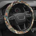 Cute Steering Wheel Cover for Women, Machine Washable Universal 14.5-15.5 inch Non-Slip Grip All Weather Use (Leopard Print)