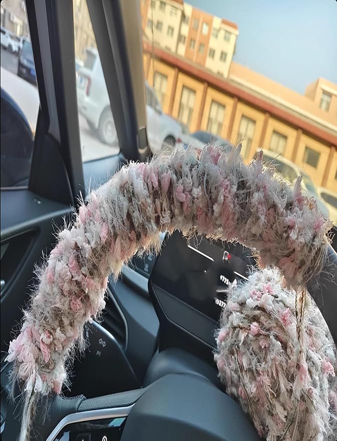 DIY Winter Non-Slip Personalized Protective Cover, Steering Wheel Covers, for All Seasons, Breathable, Sweat-Absorbent Car Steering Wheel Cover(Colour 6)