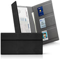 CoBak Leather Car Registration and Insurance Holder with Magnetic Compartment - Vehicle Glove Box Organizer for Driver License, Cards, Emergency Cash - Auto Truck Accessories Case, Carbon Fiber Black