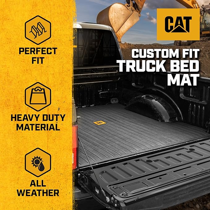 CAT Custom Fit Truck Bed Mat for 2010-2018 Chevrolet Chevy Silverado Truck Bed Liner 5.8 ft Short Bed Pickup Truck Non-Scratch Non-Slip All Weather Thick Heavy Duty Rear Trunk Bulkhead to Tailgate