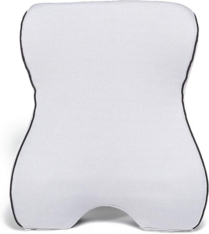 Castle Knight Soft Memory Foam Back Cushion - Tapered Support More Foam in The Lower Back and Less Foam in The Middle and Upper Back for Home, Office, Auto, and Travel (Knight Size, Bone)