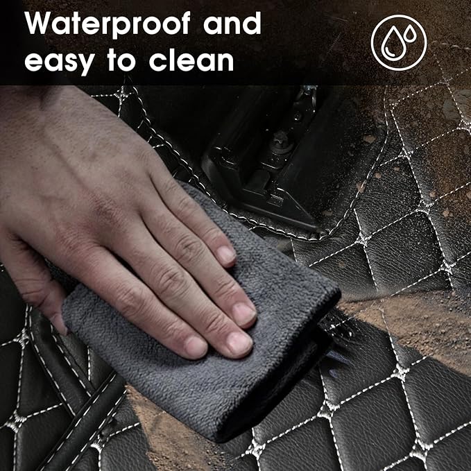 Luxury car Floor mats are for 99% of Vehicle Models,All Weather car Floor mats Provide Comprehensive Protection for Vehicles,Floor mats for car Personalized Customization! (Yellow)