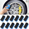 Frienda 12 Pieces Tire Applicator Pads car Wax tire Dressing Shine Color Polishing Sponge Wax Buffing Applicator Pads Cleaning Sponges for Car Glass, Painted Steel, Porcelain and More(Blue)