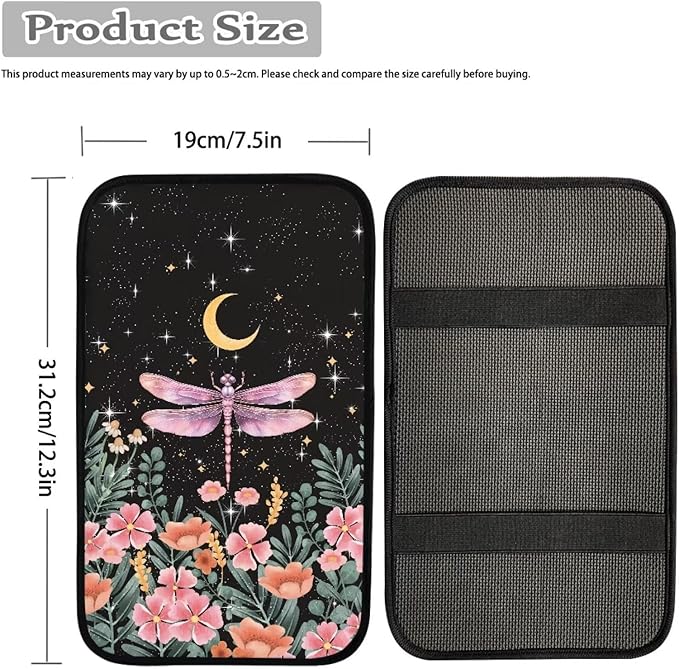 Biyejit Car Center Console Armrest Cushion Cover Pad Car Interior Decor Accessories Universal Fit for Sedan, Truck, SUV