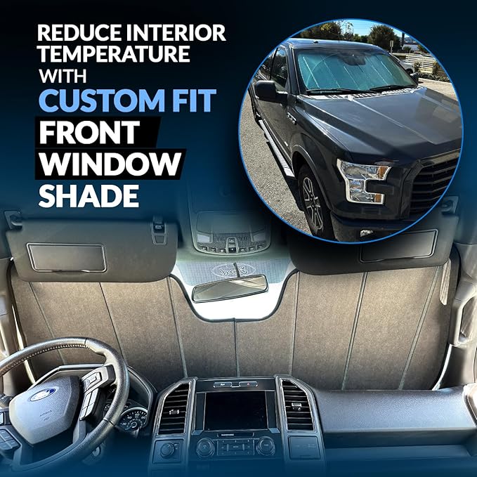 Custom Fit Car Sun Shade Windshield | Sun Visor | Car Window Shades | Fold Up Front Sunshade Visor | Compatible with Kia Rio Rio5 Rio Cinco 2006-2011 | CFS-600-S | Silver & Grey 1-pc Set