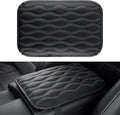 Amiss Auto Center Console Pad, Universal Waterproof Armrest Seat Box Cover, Car Interior Accessories, Leather Auto Armrest Cover Protector for Most Vehicle, SUV, Truck (White Line)