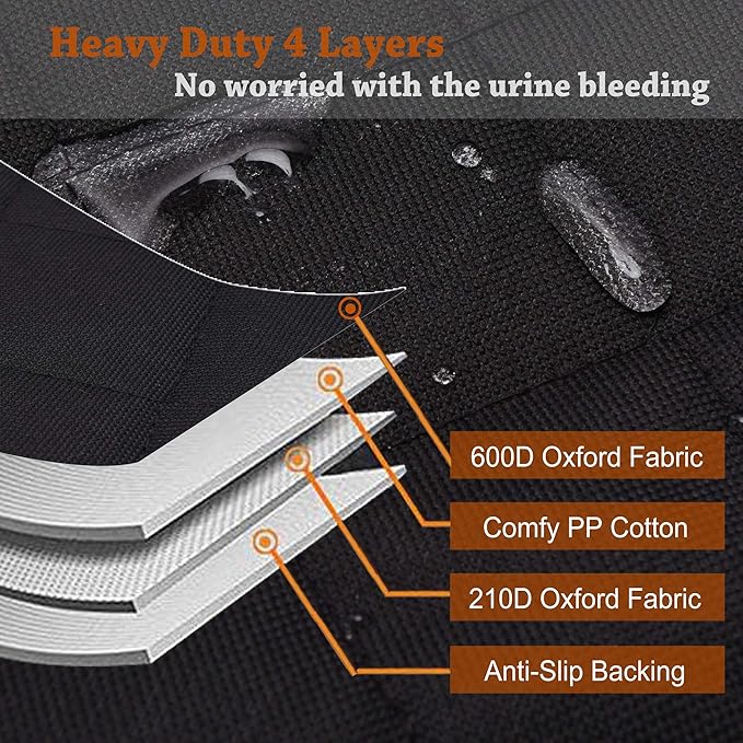 JSTHT Dog Seat Cover, 100% Waterproof Bench Seat Cover Protector Scratch Proof Nonslip Durable Soft Pet Back Seat Covers for Cars Trucks & SUV