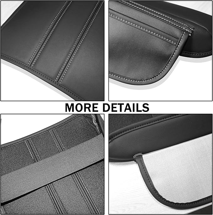 SENSHINE Armrest Cover for Honda Pilot Accessories 2023 2024 2025 2026 Center Console Cover Anti-Scratch Leather Armrest Protector Middle Console Pad with Side Pockets for Honda Pilot (Gray Stitch)