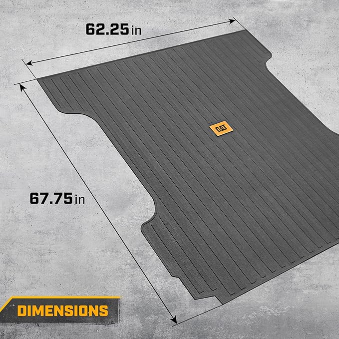 CAT Custom Fit Truck Bed Mat for 2010-2018 Chevrolet Chevy Silverado Truck Bed Liner 5.8 ft Short Bed Pickup Truck Non-Scratch Non-Slip All Weather Thick Heavy Duty Rear Trunk Bulkhead to Tailgate
