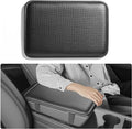 HighnessHwoo Car Armrest Covers, Vehicle Center Console Cover, Middle Storage Pads, Dog & Cat Paws Protetor, Carbon Fiber PU Leather, Waterproof, Anti-Slip, Auto Interior Accessories, Black, Size S