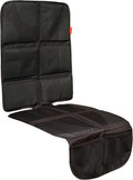 Lusso Gear Car Seat Protector for Baby Car Seat - Thick Padding - Seat Protector Under Baby Car Seat with 2 Mesh Storage Pockets - Black Waterproof Baby Car Seat Protector - Non-Slip Padded Backing